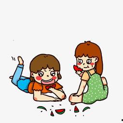 吃瓜讽刺视频素材图片